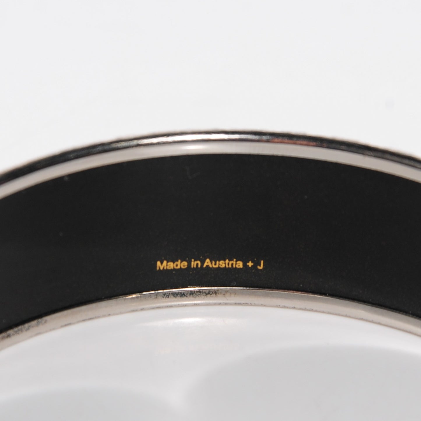 Enamel Printed Alphabet Russe Wide Bracelet 65 Turquoise Bleu Kaki Jaune