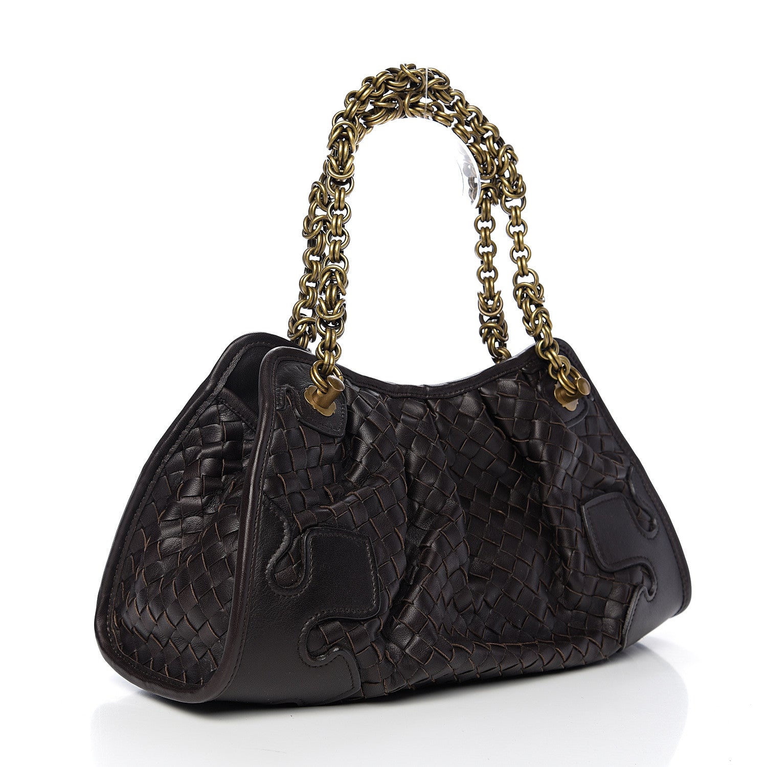 Bottega Veneta Nappa Intrecciato Small Chain Shoulder Bag Moro 2 of 8