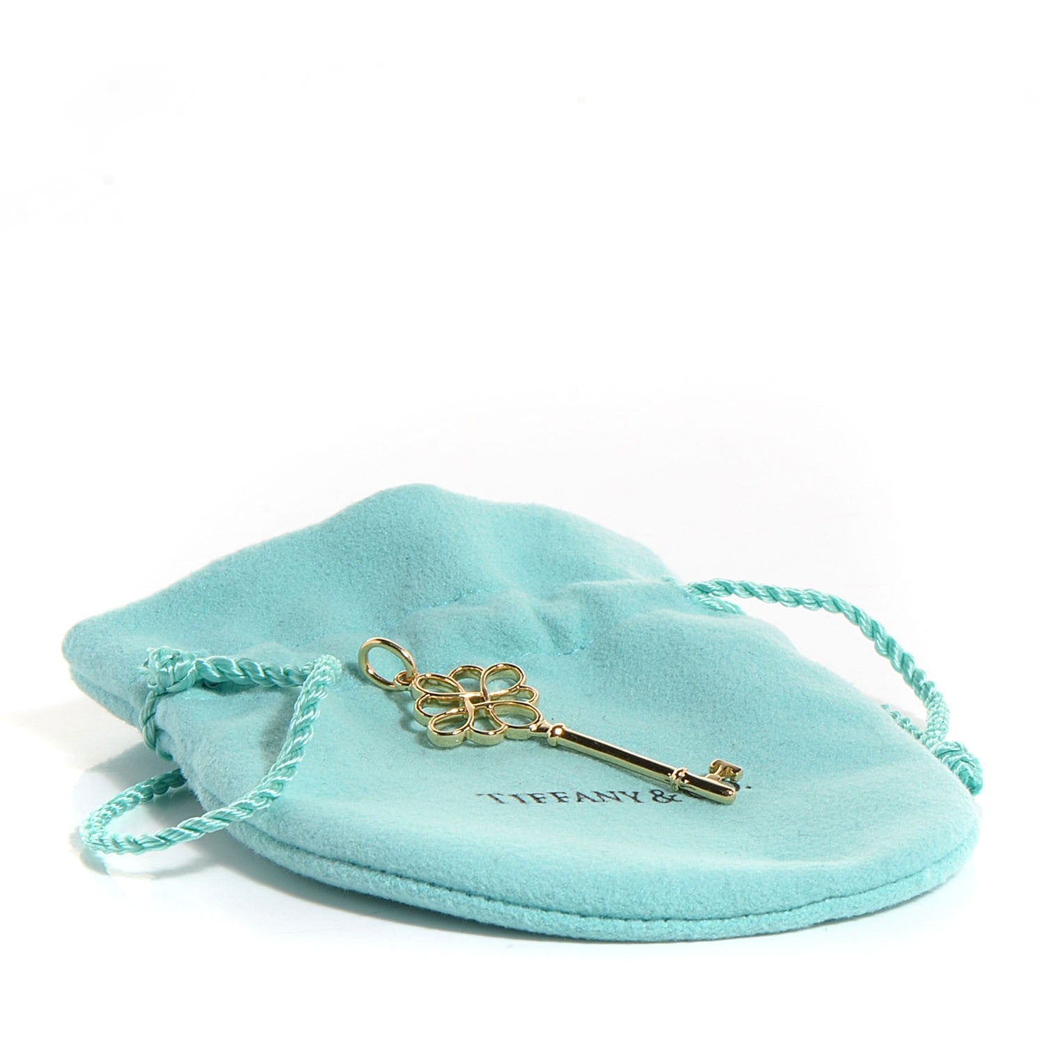 Tiffany 14k Yellow Gold Knot Key Pendant 5 of 5