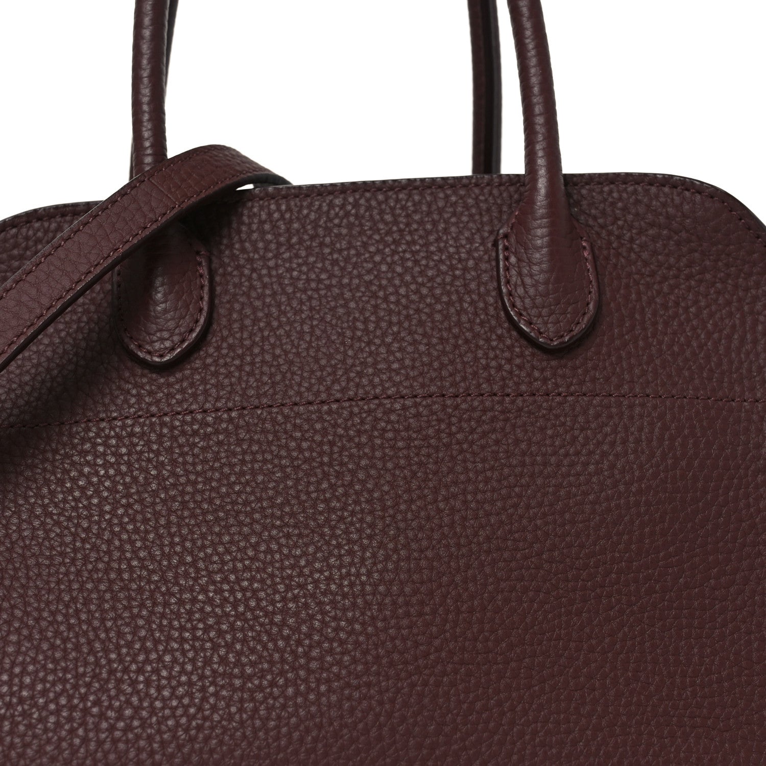 The Row Grained Calfskin Soft Margaux 10 Bag Dark Mocha 7 of 9