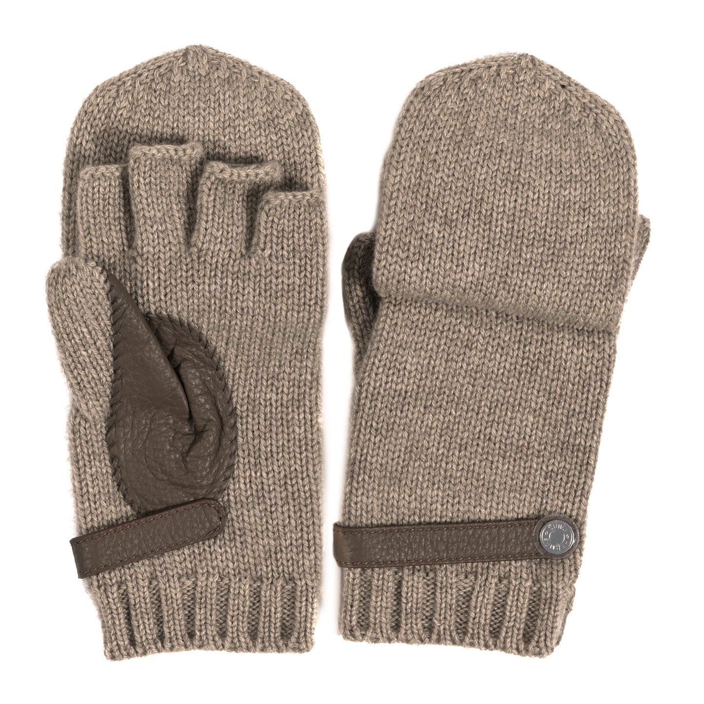 Cashmere Deerskin Baltimore Gloves S Gris Clair Etoupe