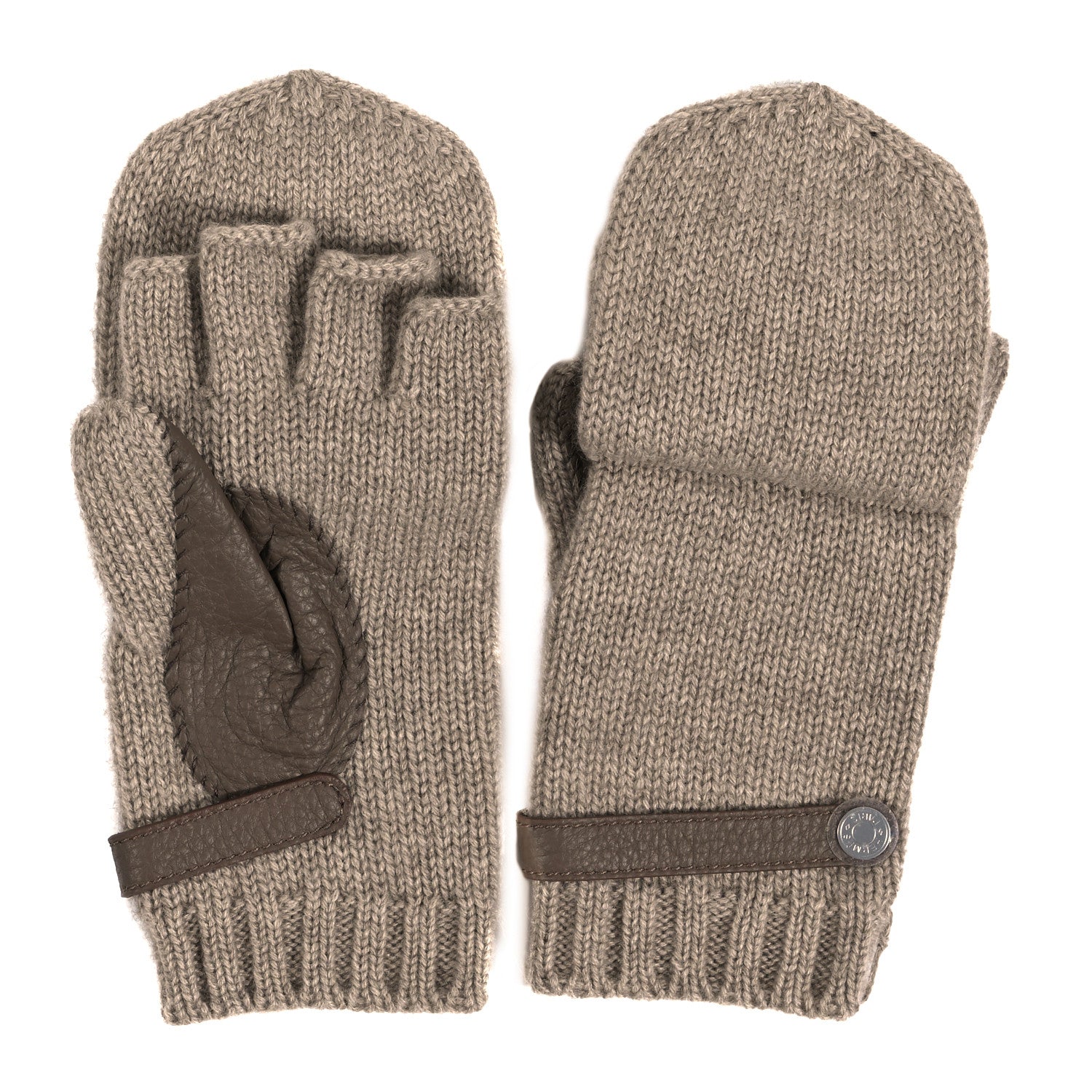 Hermes Cashmere Deerskin Baltimore Gloves S Gris Clair Etoupe 1 of 4