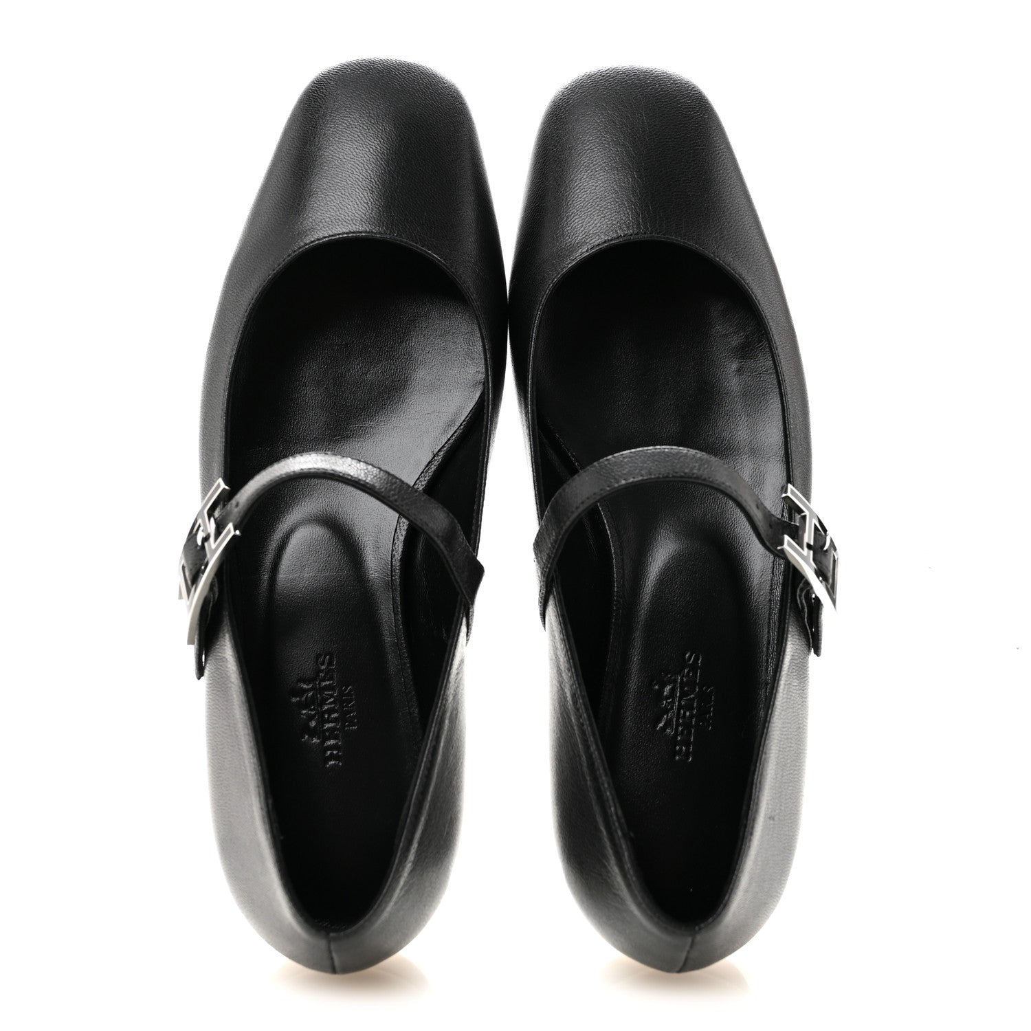 Hermes Goatskin Jane Ballet Flats 35.5 Black 2 of 10
