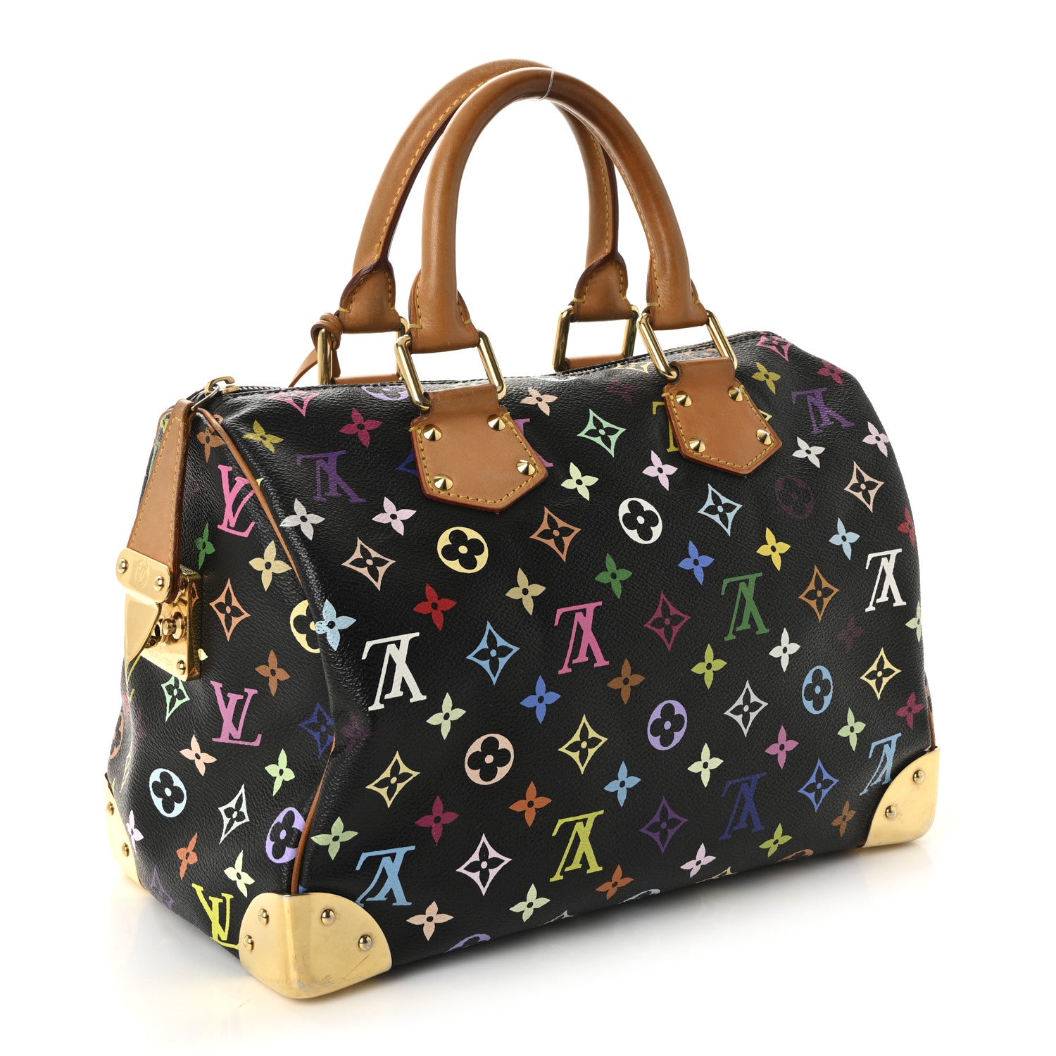 Louis Vuitton Monogram Multicolor Speedy 30 Black 3 of 9