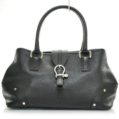 Burberry Pebbled Leather Satchel Black 1 of 9
