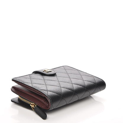 Chanel Caviar Quilted Zipped Pocket Wallet Black 4 of 9