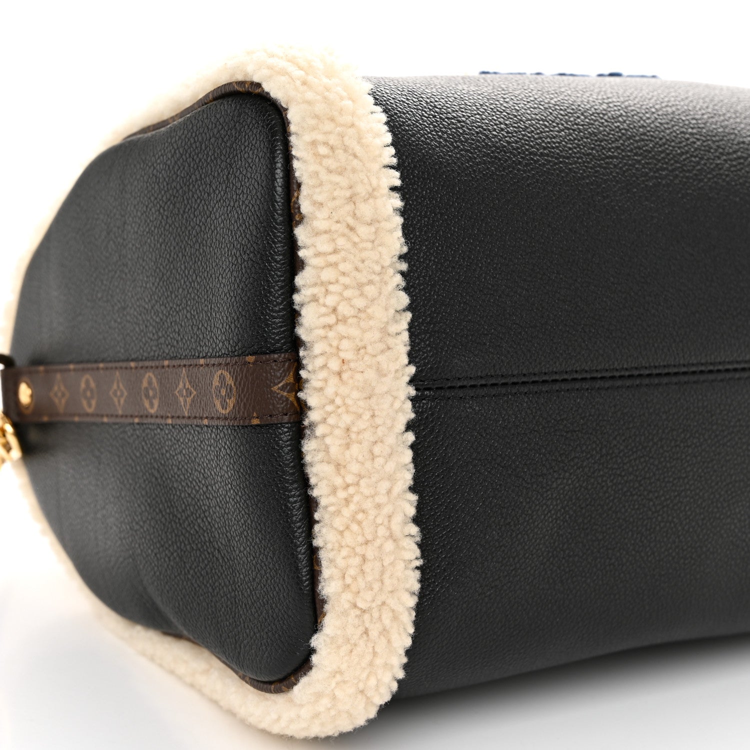 Louis Vuitton Calfskin Monogram Teddy Speedy Bandouliere 30 Black 9 of 10
