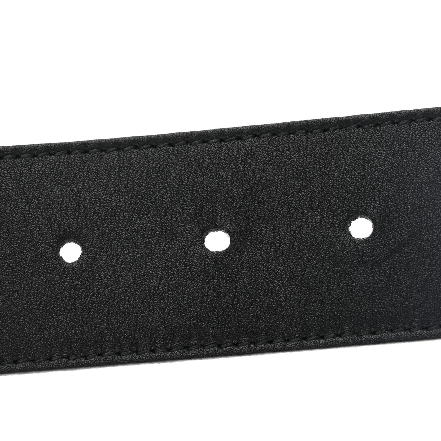 Moon Calfskin Pearl Double G 40mm Belt 95 38 Black Cream