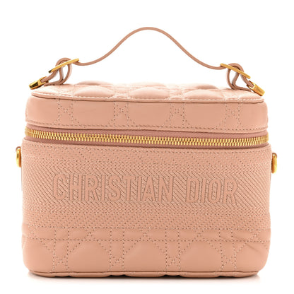 Christian Dior Lambskin Cannage Small Diortravel Vanity Case Rose Des Vents 1 of 11