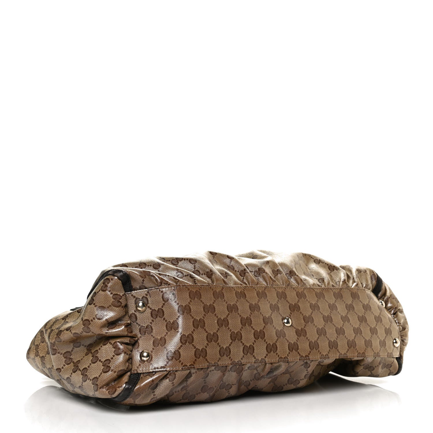 Gucci Crystal Monogram Large D Gold Ring Tote Dark Brown 4 of 14