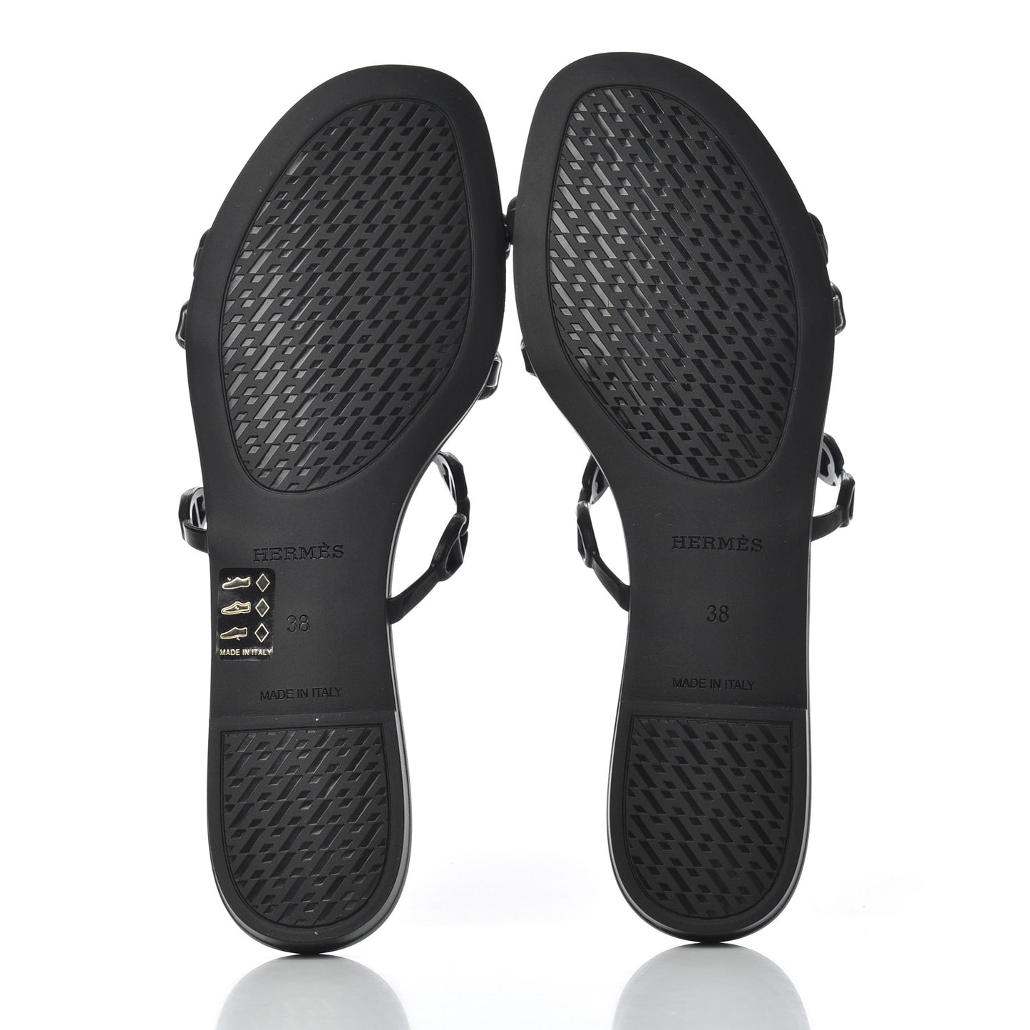 Rubber Chaine d'Ancre Rivage Sandals 38 Black