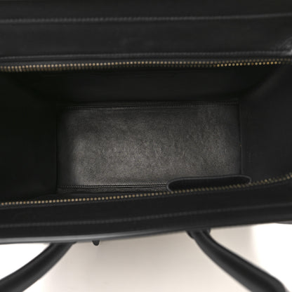 Celine Bullhide Calfskin Micro Bi-Color Luggage Black White 5 of 9
