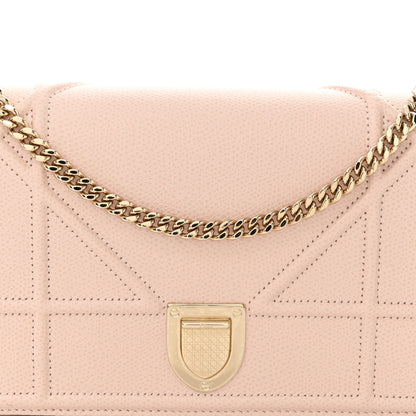 Christian Dior Grained Calfskin Diorama Wallet on Chain Pouch Rose Poudre 9 of 12