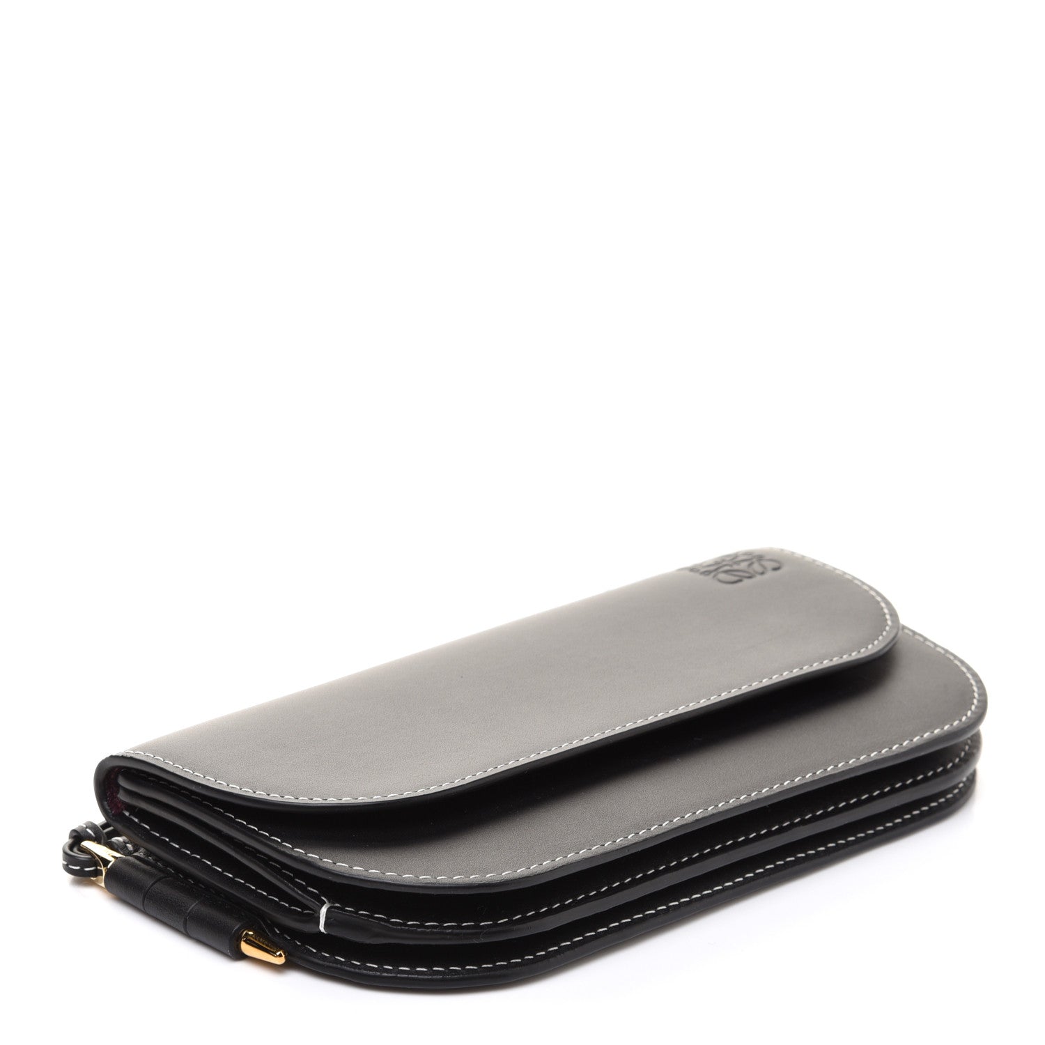 Loewe Smooth Calfskin Gate Continental Wallet Black 4 of 8