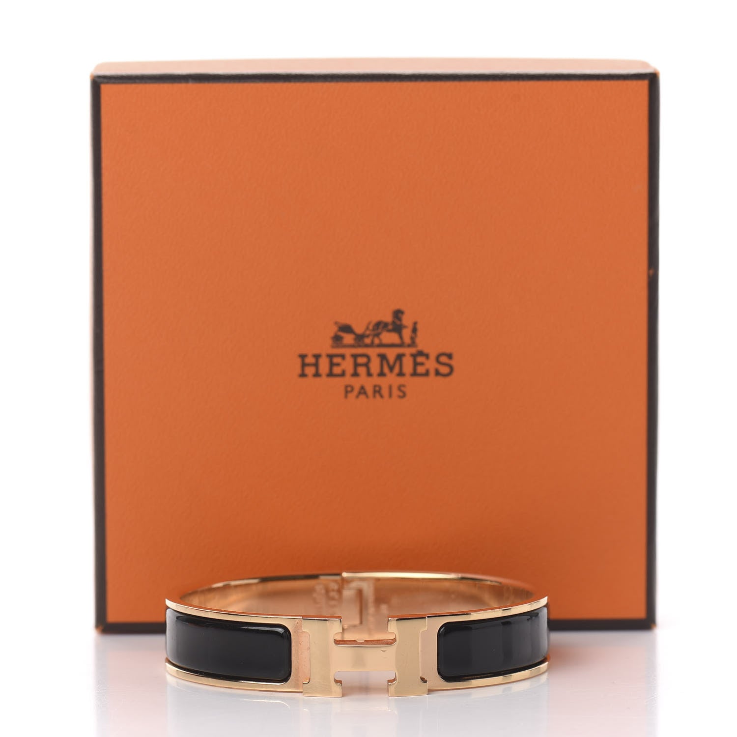 Hermes Enamel Narrow Clic Clac H Bracelet PM Black 5 of 5