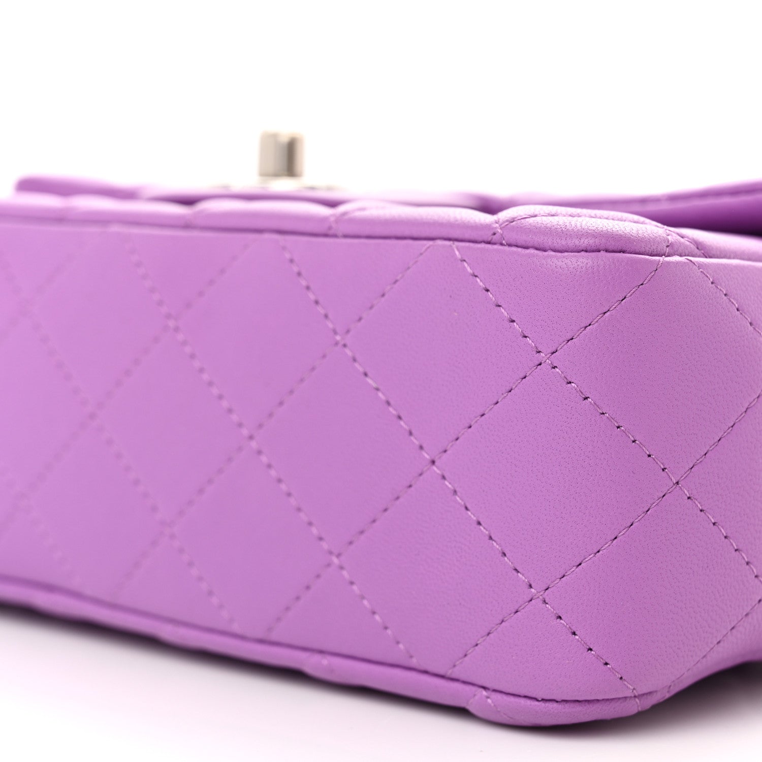Chanel Lambskin Quilted Mini Rectangular Flap Purple 10 of 10