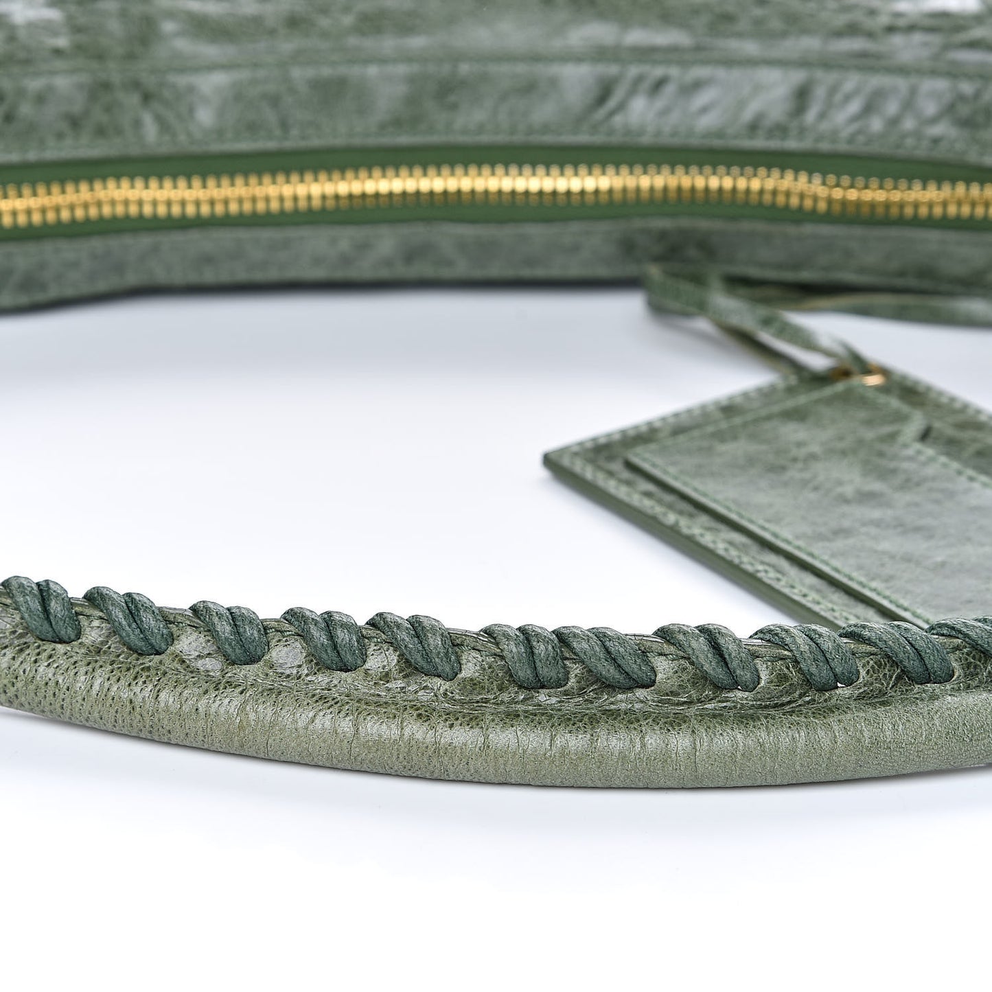 Agneau Giant 21 Gold Hardware Hobo Green