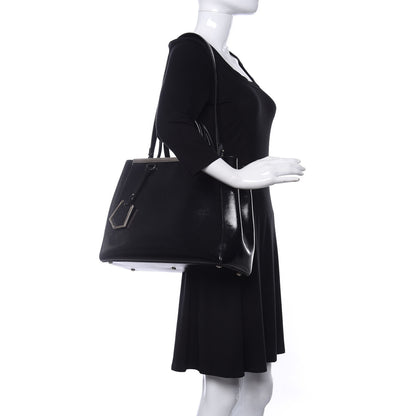 Fendi Patent Vitello Elite Regular 2Jours Tote Black 2 of 12