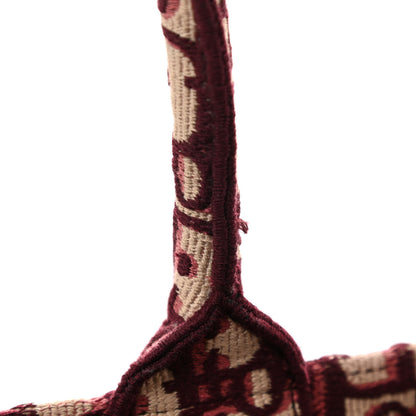 Christian Dior Oblique Medium Book Tote Burgundy Multicolor 9 of 12