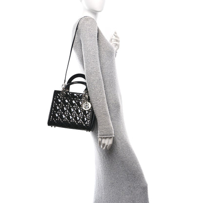 Christian Dior Patent Cannage Medium Lady Dior Black 4 of 13