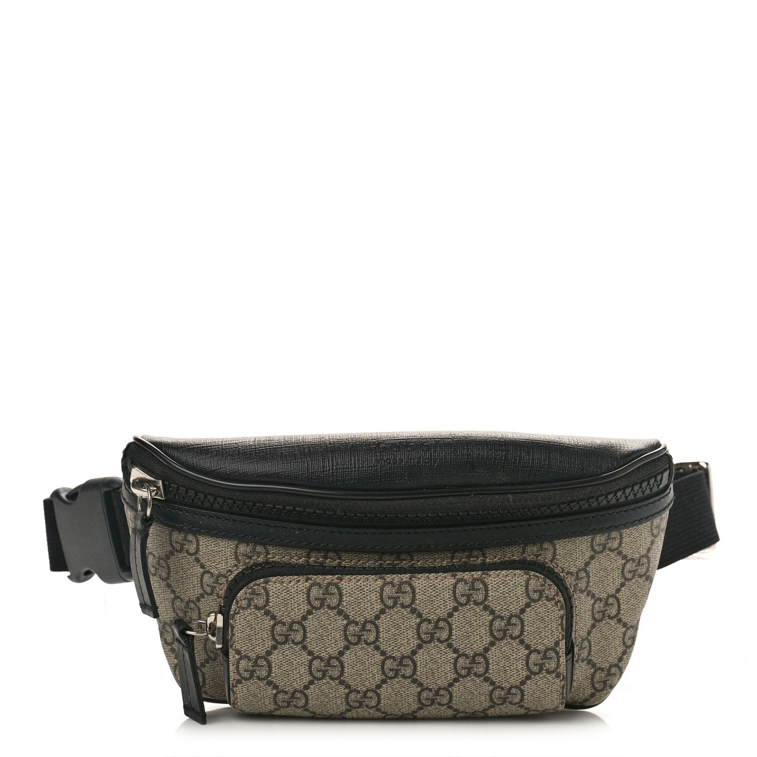 Gucci GG Supreme Monogram Belt Bag Black 1 of 9