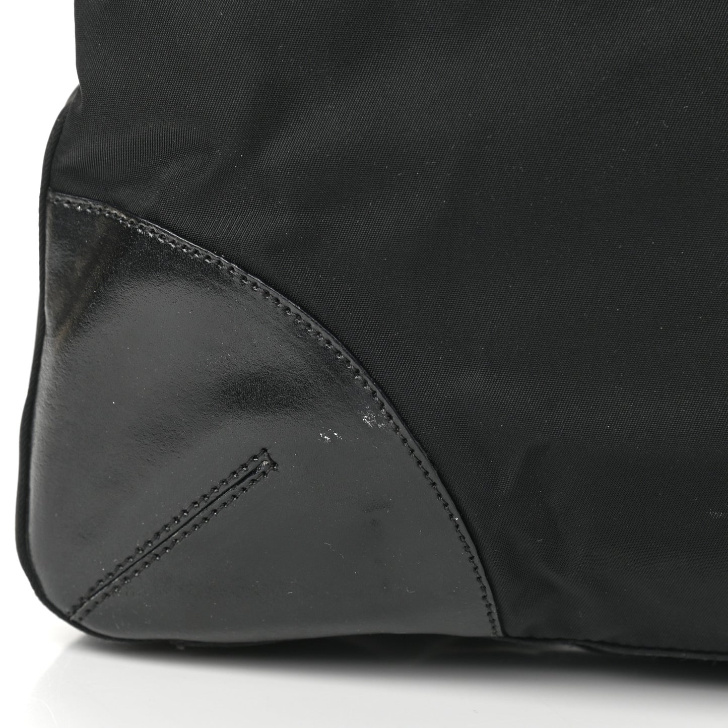 Calfskin Tessuto Nylon Easy Shoulder Bag Black