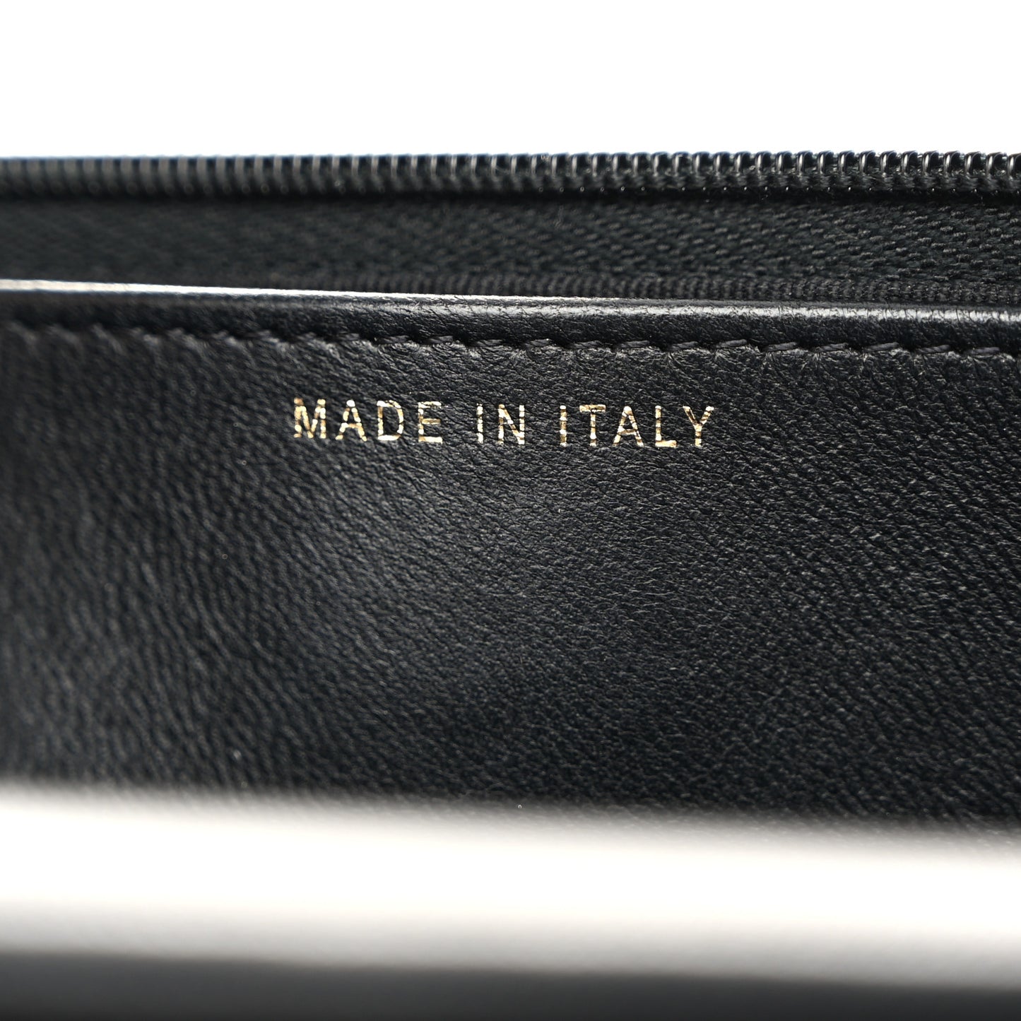 Lambskin Quilted Wallet On Chain WOC White Black