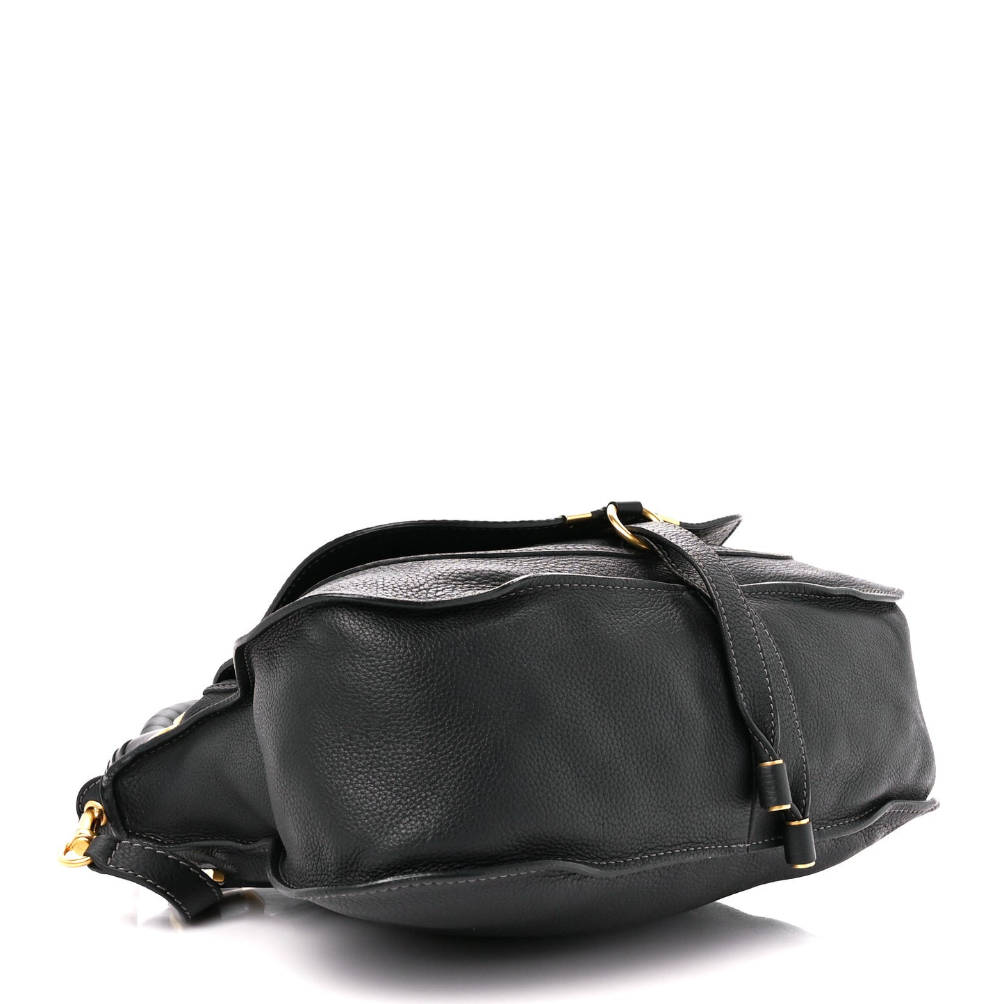 Calfskin Medium Marcie Satchel Black