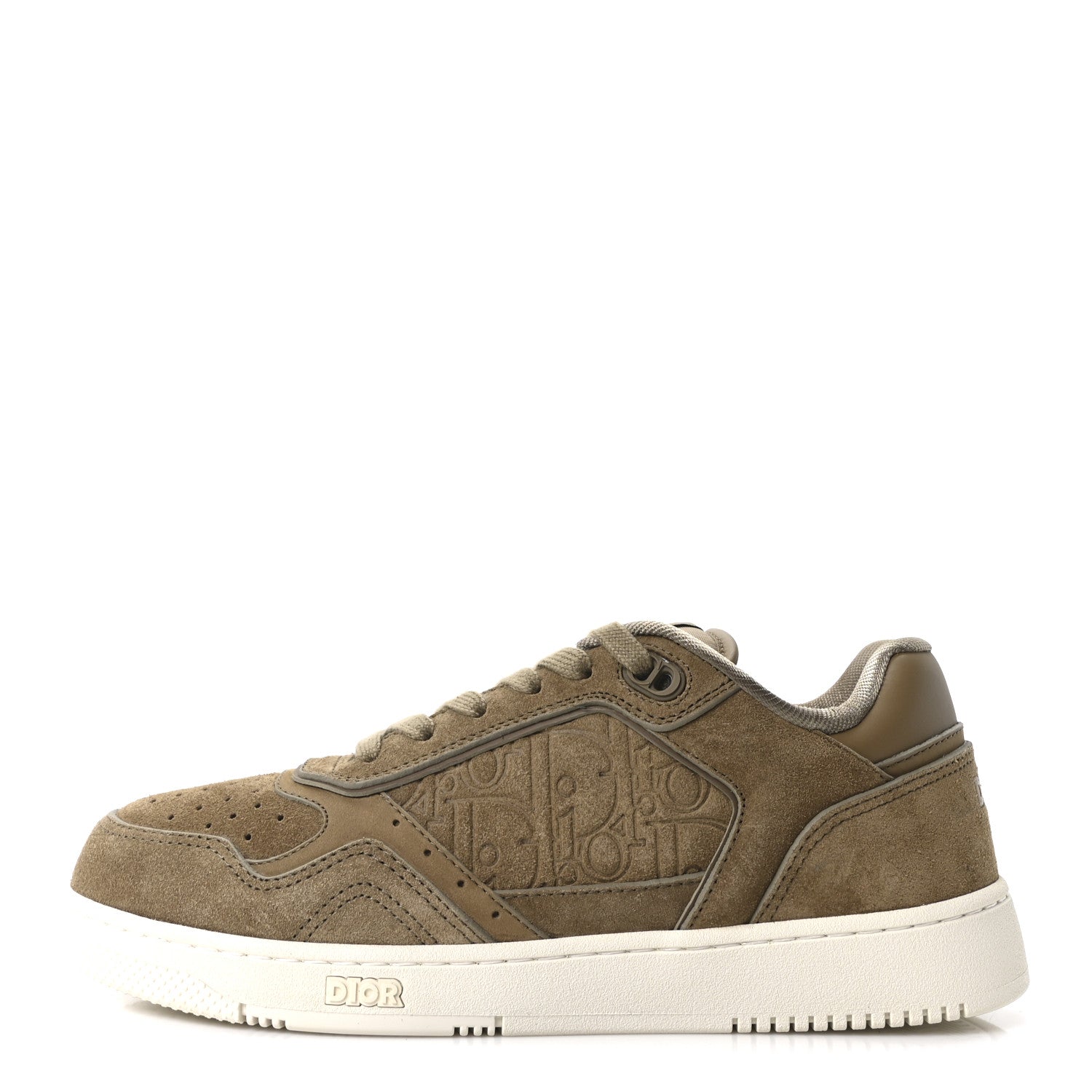 Christian Dior Suede Calfskin Mens B27 Uptown Low Top Sneaker 40 Khaki 1 of 10