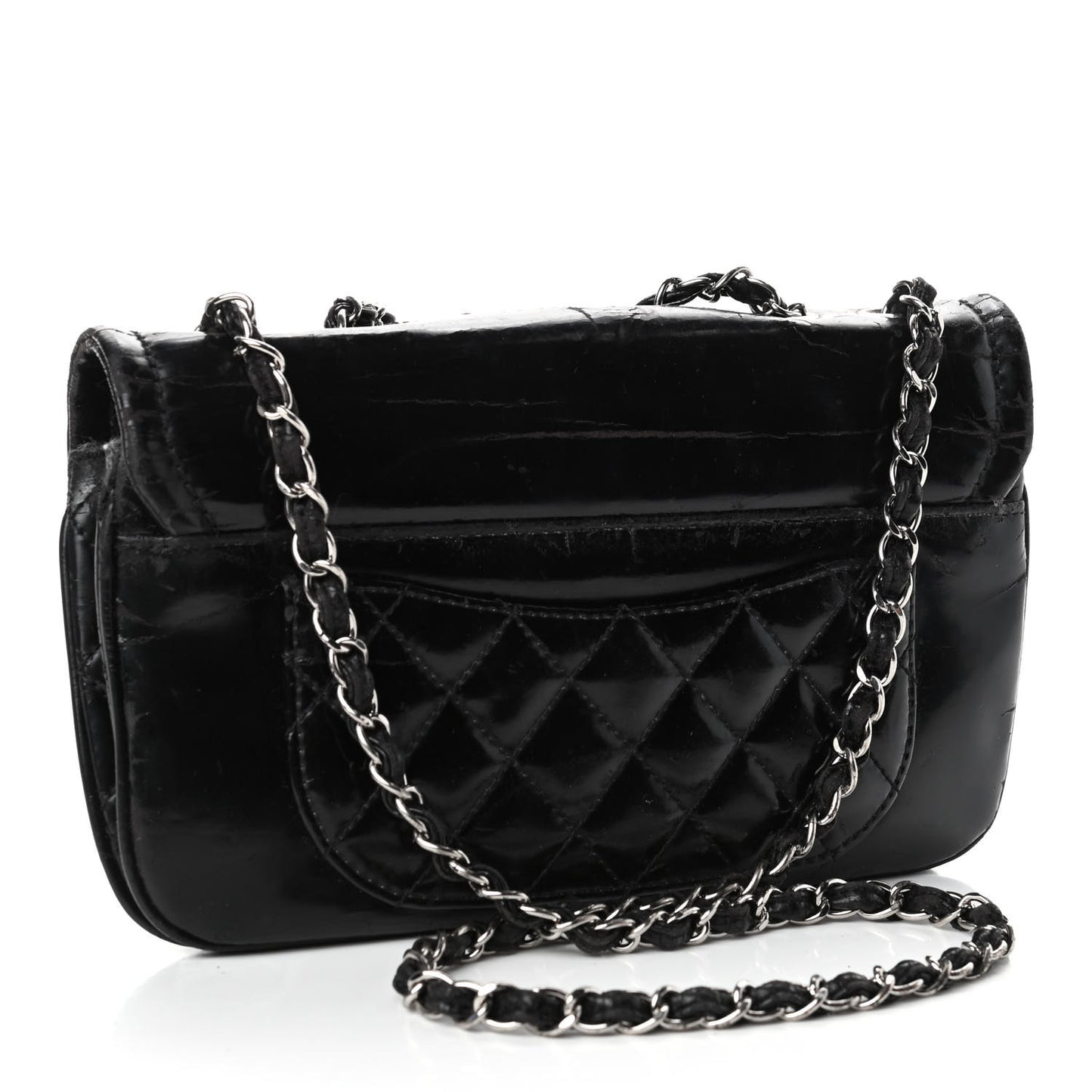 Vinyl Small Lipstick Flap Black