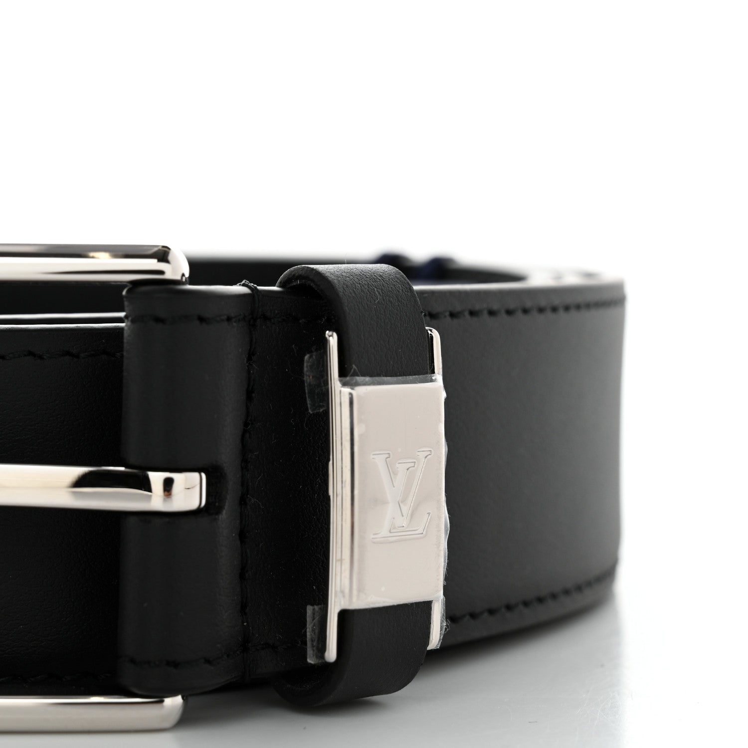 Louis Vuitton Calfskin Vendome 35mm Uniform Belt 100 40 Black 6 of 6