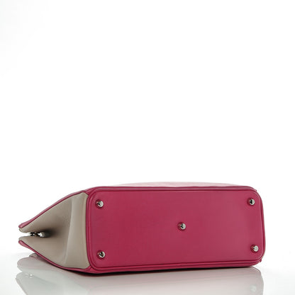 Christian Dior Smooth Calfskin Medium Tri-Color Diorissimo Fuchsia Dune 4 of 8