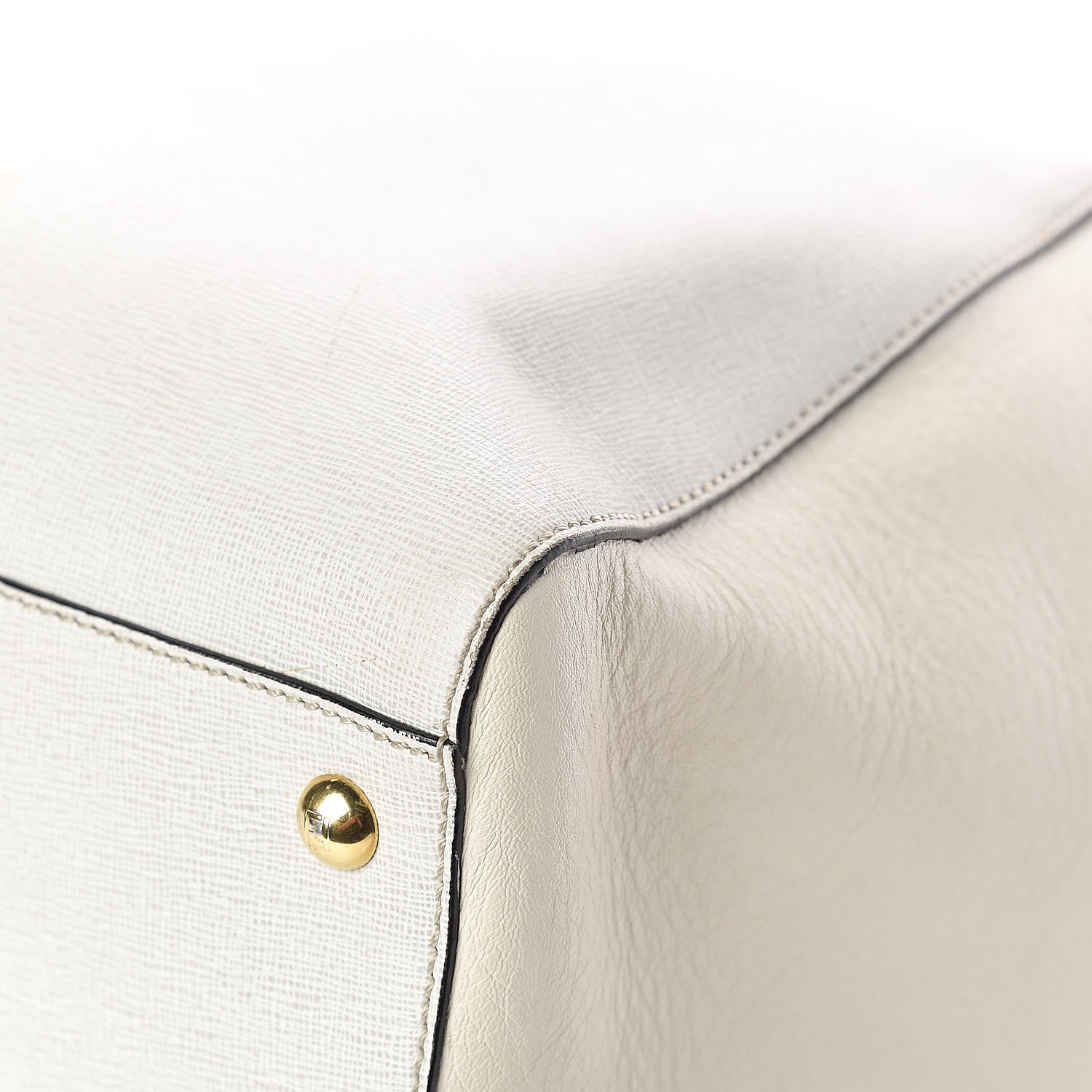 Fendi Vitello Elite Large 2Jours Tote Latte Bianco 11 of 15