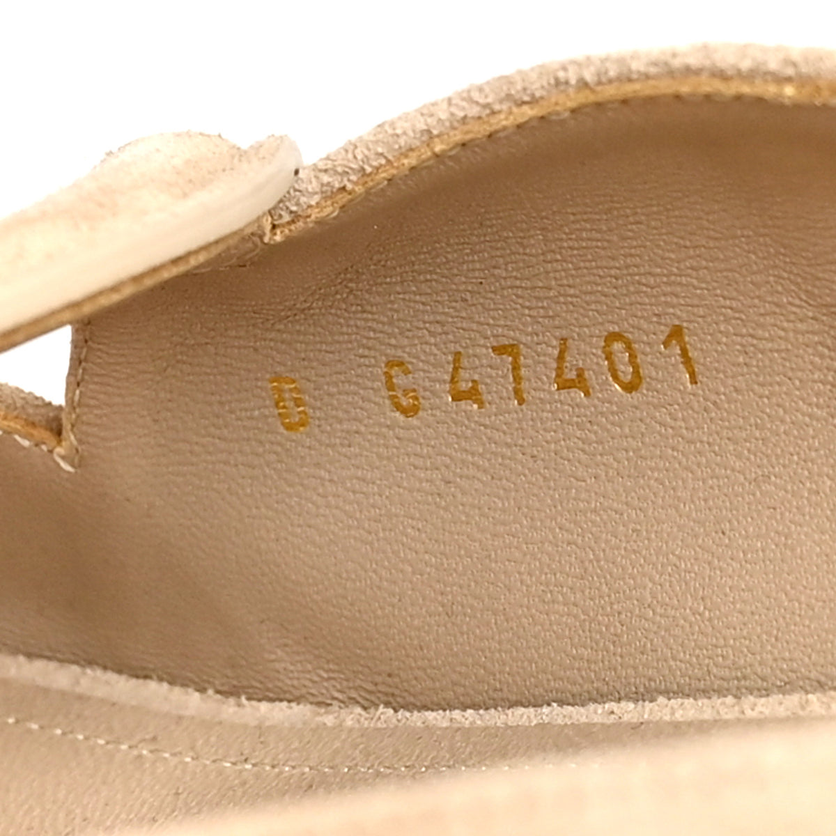 Suede Calfskin Platform CC Sandals 41 Dark Beige