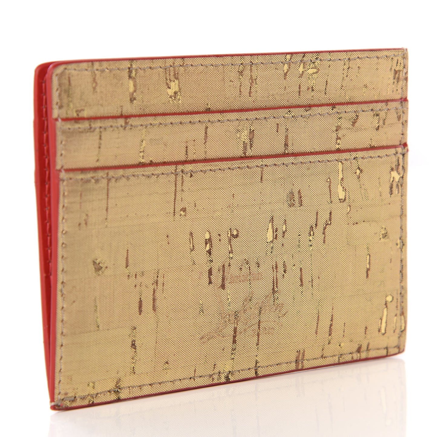 Metallic Liege Pepite Cork Spikes Kios Card Holder Gold