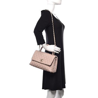 Chanel Caviar Quilted Small Coco Handle Flap Light Pink 2 of 9