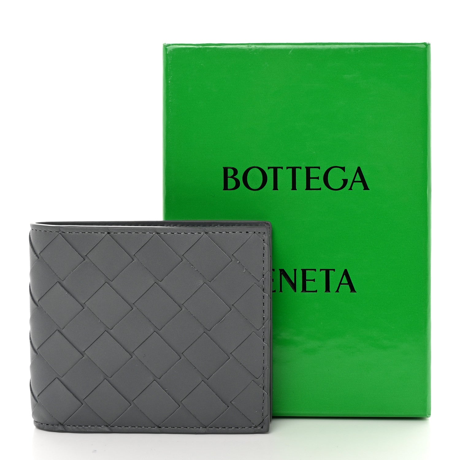 Bottega Veneta Nappa Maxi Intrecciato Bi-Fold Wallet Thunder 10 of 10