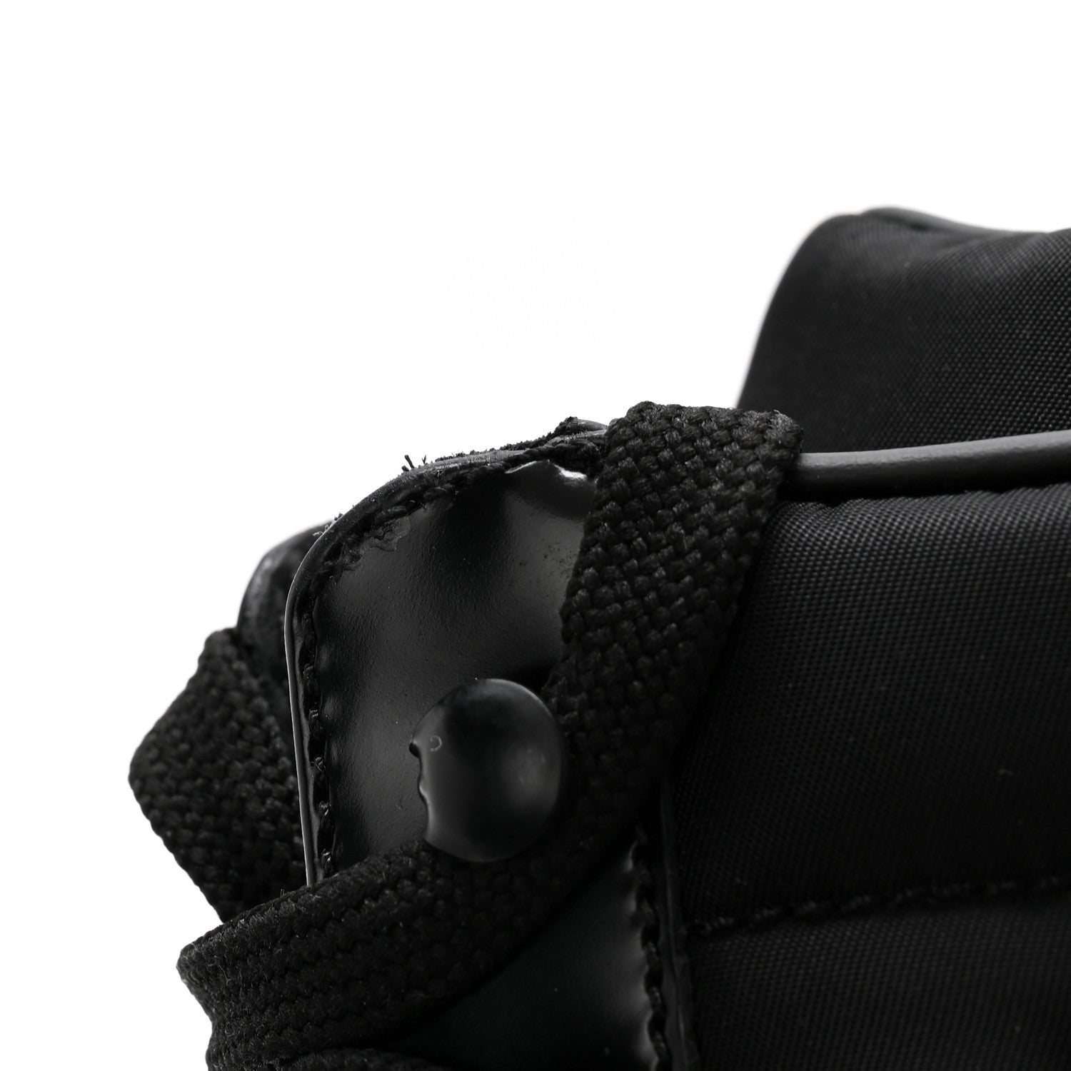 Prada Spazzolato Re-Nylon Metal Triangle Logo 110mm Ankle Boots 40 Black 12 of 14
