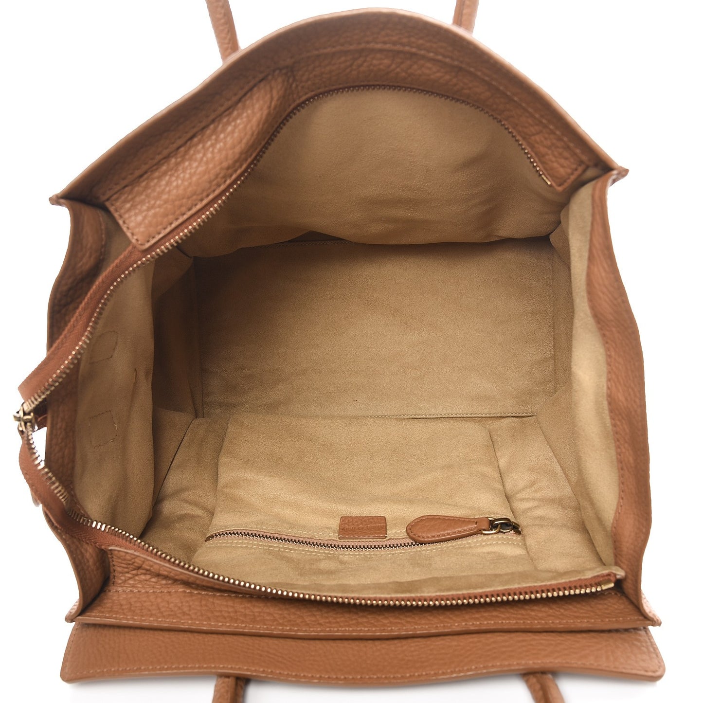 Pebbled Calfskin Mini Luggage Camel