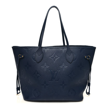 Louis Vuitton Empreinte Monogram Giant Neverfull MM Navy 3 of 11