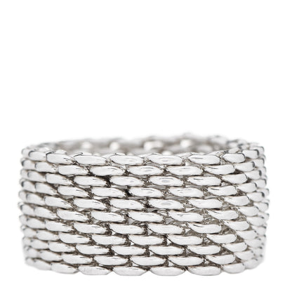 Tiffany Sterling Silver Somerset Mesh Ring 49 5 1 of 5