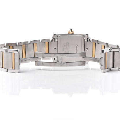 Cartier Stainless Steel 18K Yellow Gold 25mm Tank Francaise Quartz Watch 7 of 8