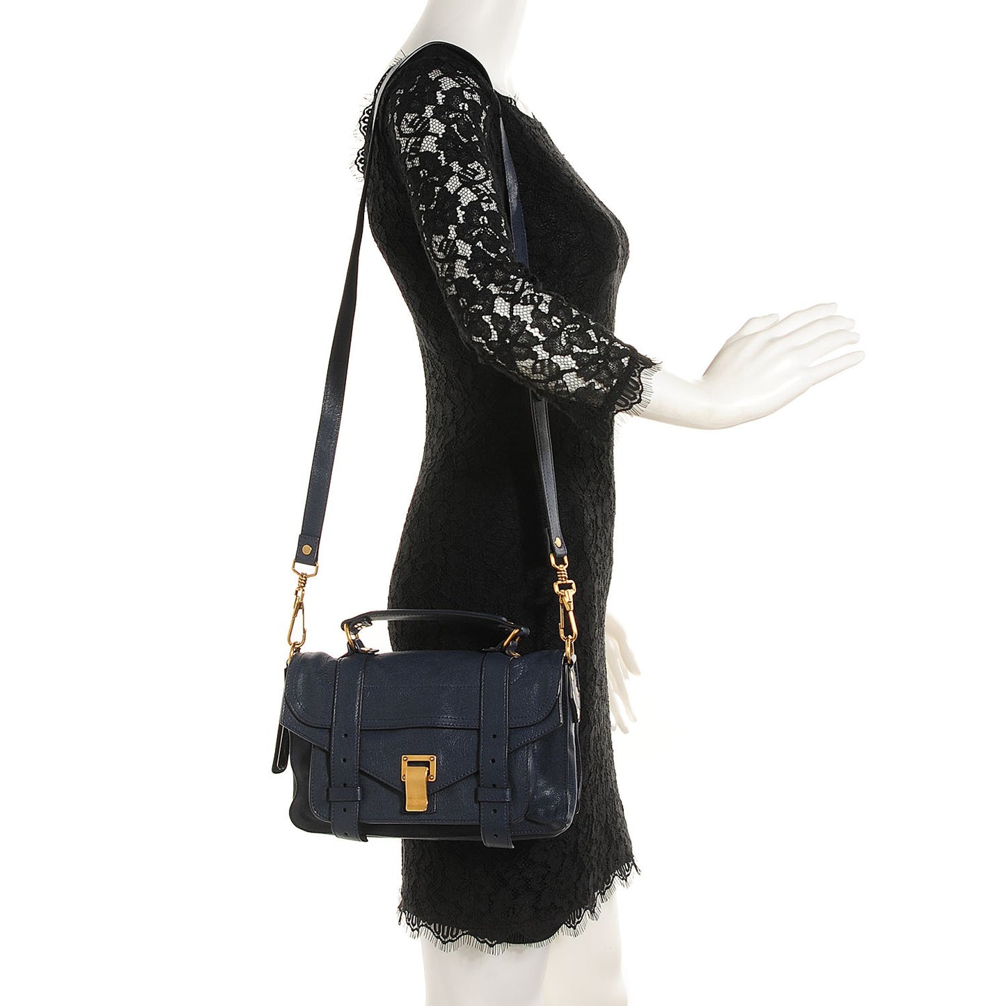 Lambskin Tiny PS1 Satchel Midnight