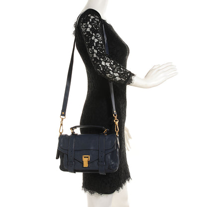Proenza Schouler Lambskin Tiny PS1 Satchel Midnight 2 of 13