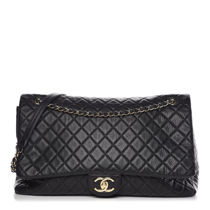 Chanel Calfskin Quilted XXL Travel Flap Bag Black 1 of 9