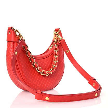 Louis Vuitton Calfskin Nanogram Embossed Loop PM Rouge 3 of 13