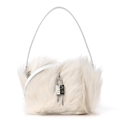 Givenchy Faux Fur XS Lock Antigona Shoulder Bag White 1 of 8