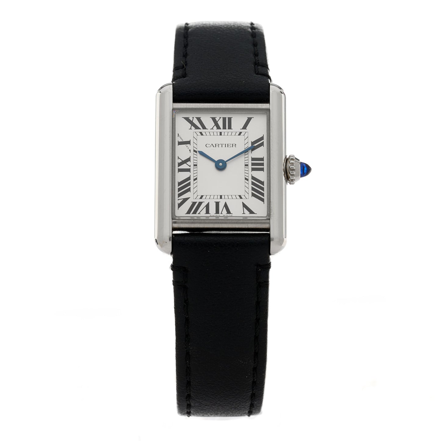Stainless Steel Calfskin 22mm Must de Cartier Tank Quartz Watch
