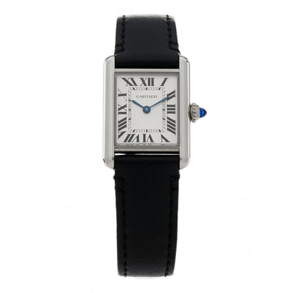Cartier Stainless Steel Calfskin 22mm Must de Cartier Tank Quartz Watch 1 of 7
