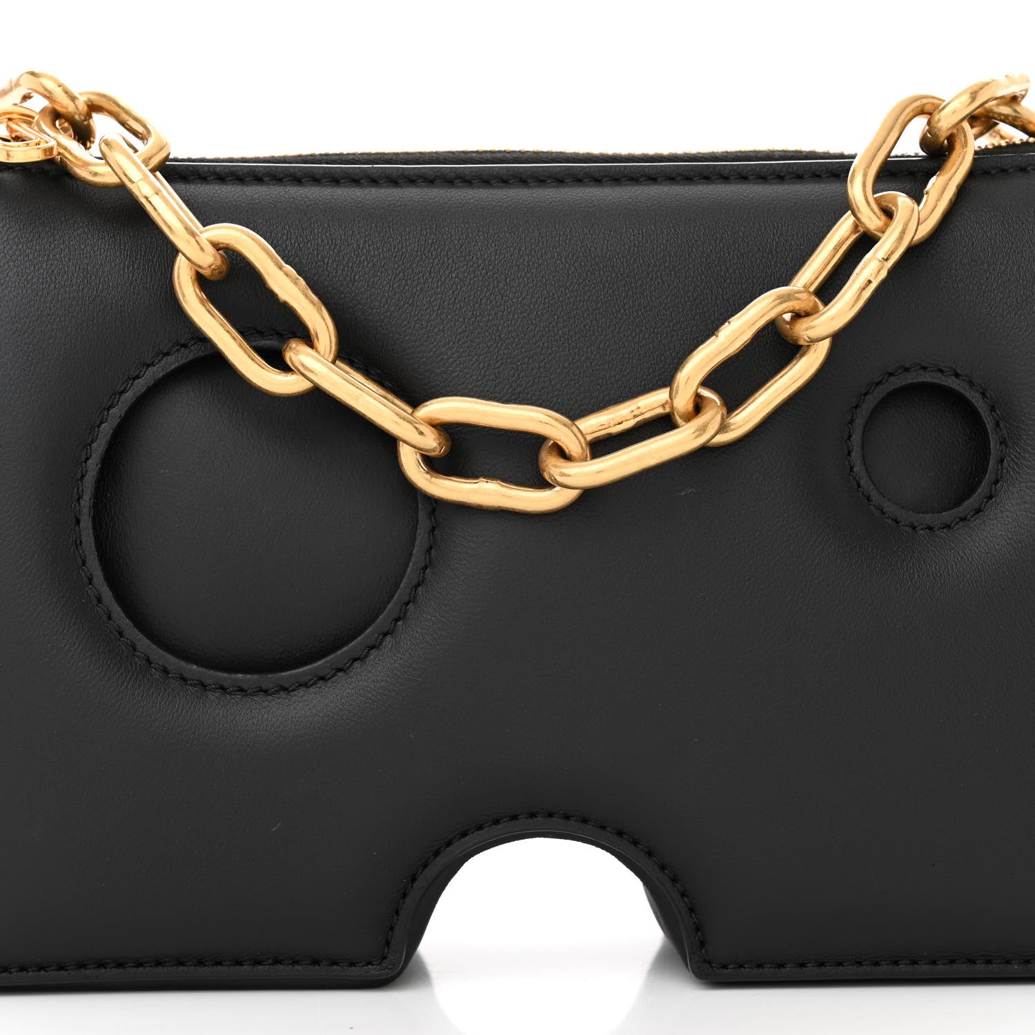 Off-White OFF WHITE Calfskin Burrow 22 Chain Bag Black 7 of 9